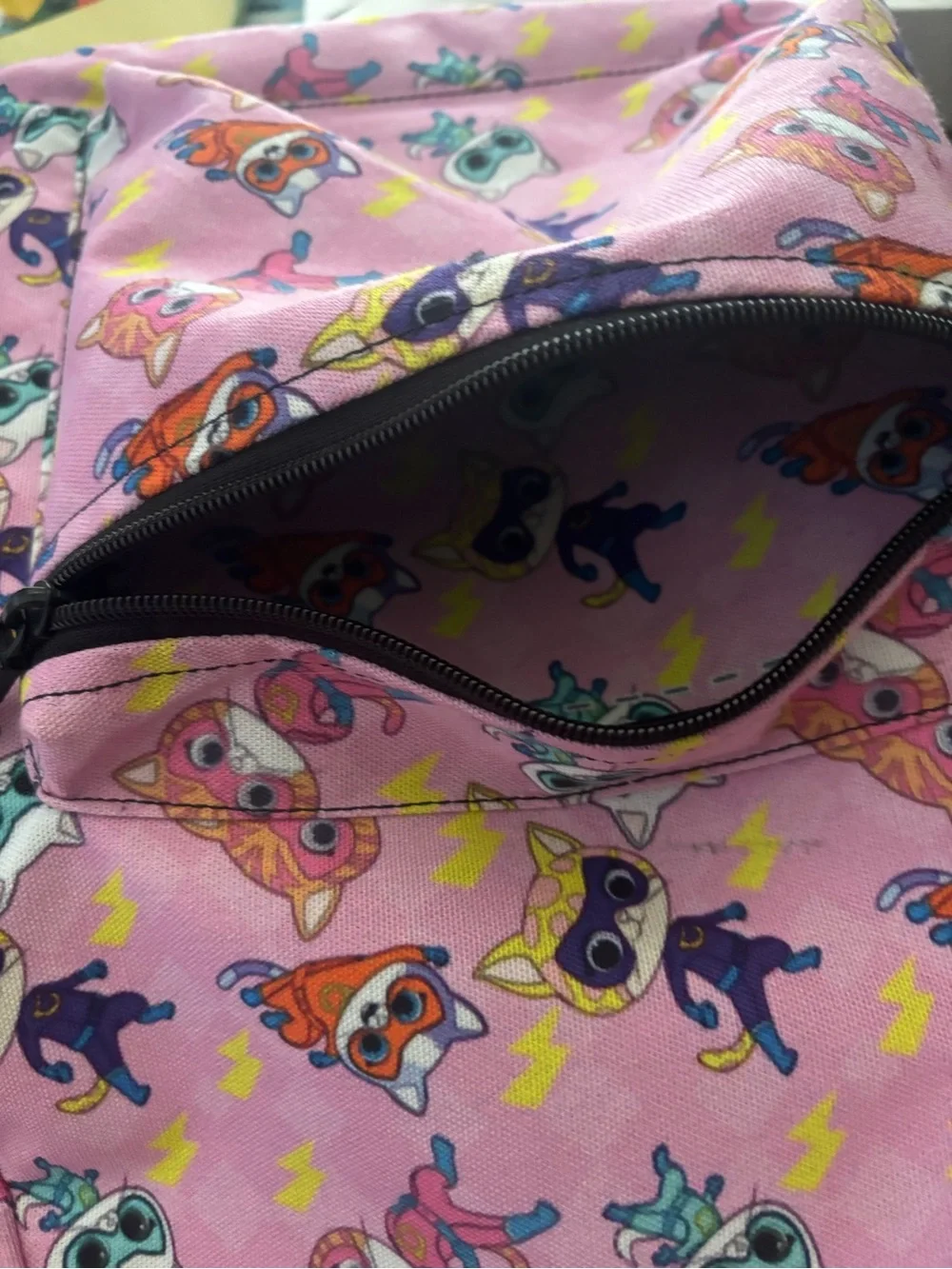 Childrens Super Kitties Backpack with Front Pocket